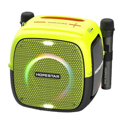 HOPESTAR Party One Bluetooth Speaker Portable Wireless Karaoke Speaker with 2 Microphones