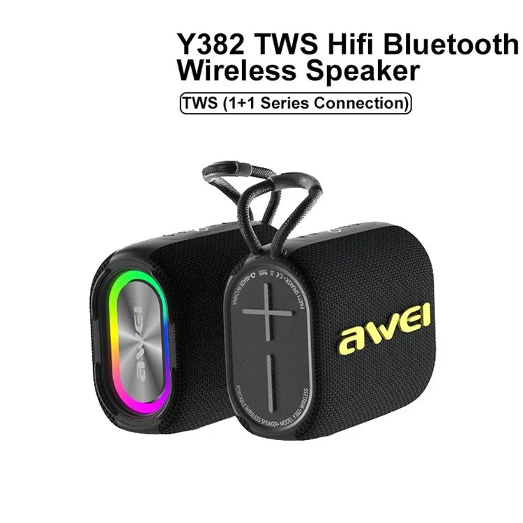 AWEI Y382 Bluetooth Speaker IPX7 Waterproof Mini Wireless Subwoofer Stereo Speaker