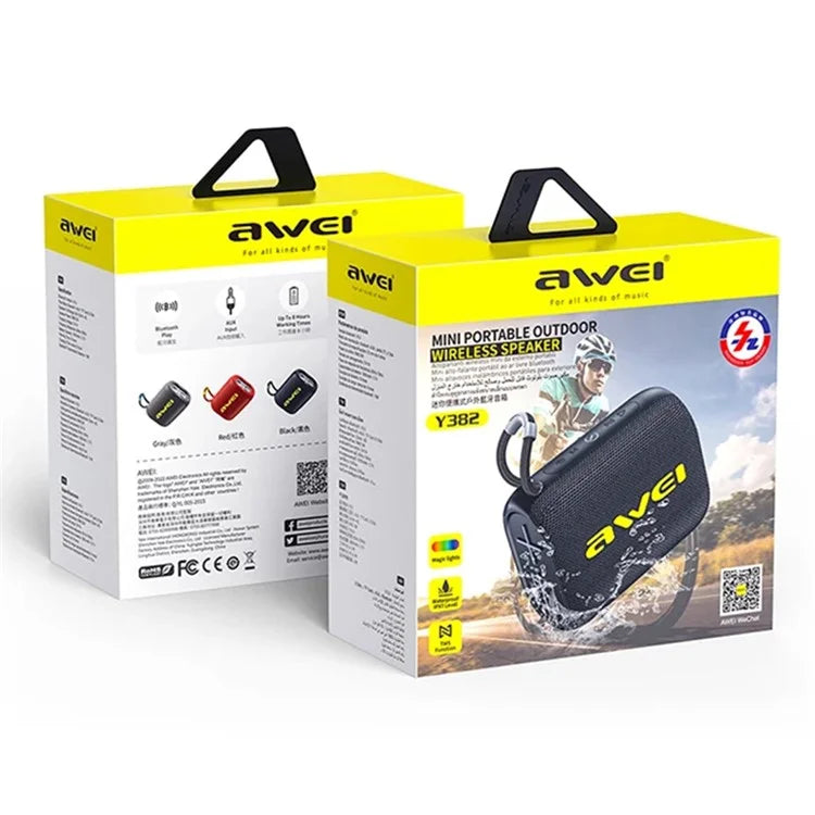 AWEI Y382 Bluetooth Speaker IPX7 Waterproof Mini Wireless Subwoofer Stereo Speaker