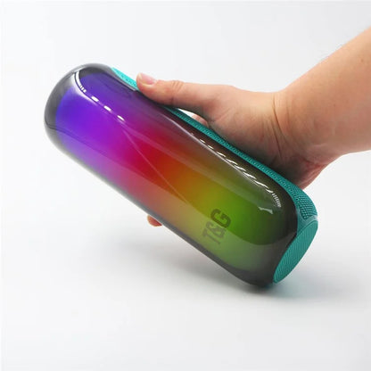 T&G TG-384 Mini Portable Bluetooth Speaker RGB Light Wireless Music Subwoofer Support TF  /  U-disk