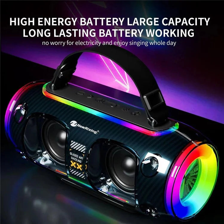 NR8806 Outdoor Waterproof Wireless Bluetooth Speaker RGB Light Rhythm Subwoofer