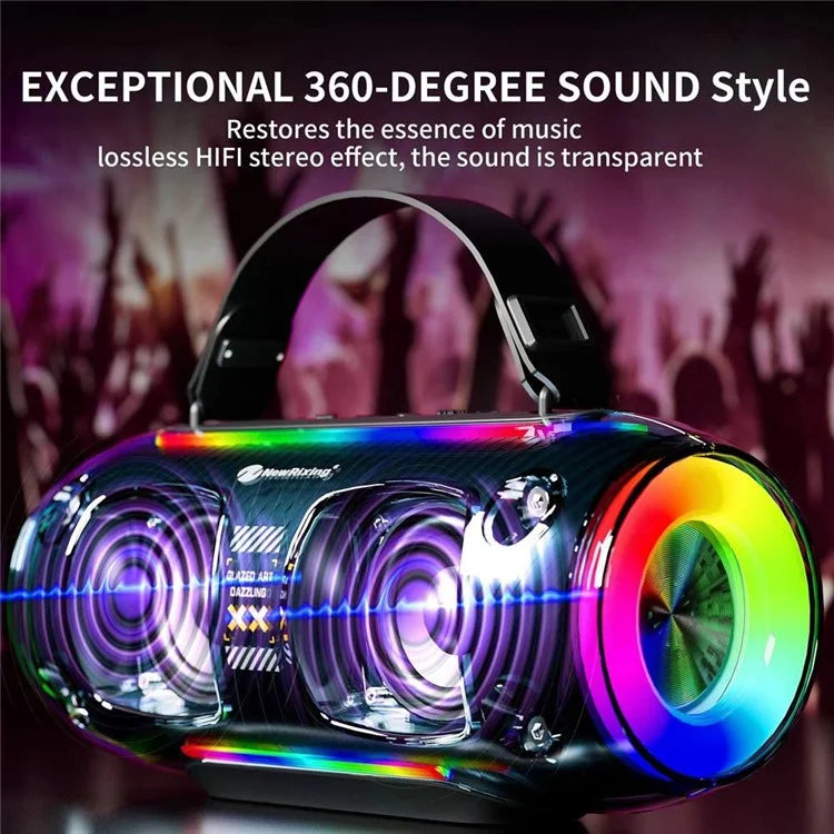 NR8806 Outdoor Waterproof Wireless Bluetooth Speaker RGB Light Rhythm Subwoofer
