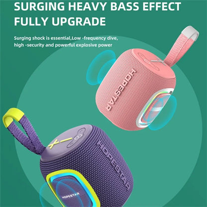 HOPESTAR P66 5W Outdoor Wireless Bluetooth Speaker Portable Subwoofer with Carrying Rope
