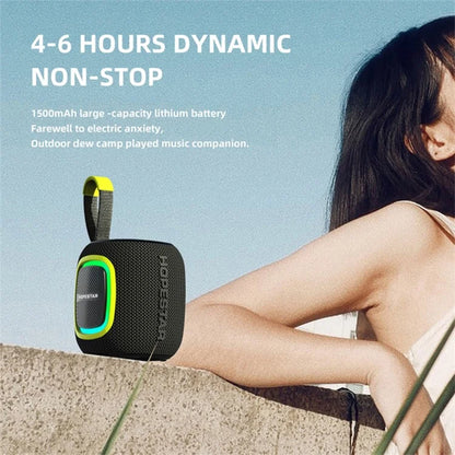HOPESTAR P66 5W Outdoor Wireless Bluetooth Speaker Portable Subwoofer with Carrying Rope