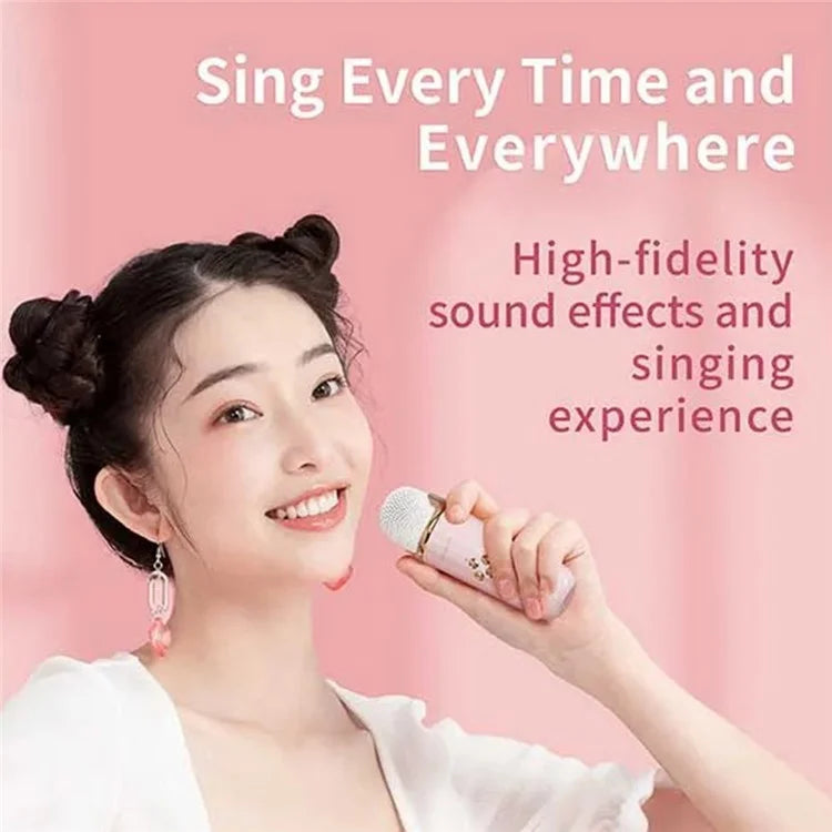 C20 Plus Home Karaoke Wireless Bluetooth Speaker Support TF Card, with Microphone