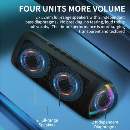 CYBORIS C27 Portable Colorful Light Bluetooth Speaker Waterproof Sound Subwoofer