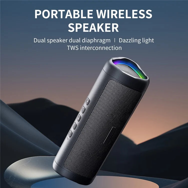 CYBORIS C27 Portable Colorful Light Bluetooth Speaker Waterproof Sound Subwoofer