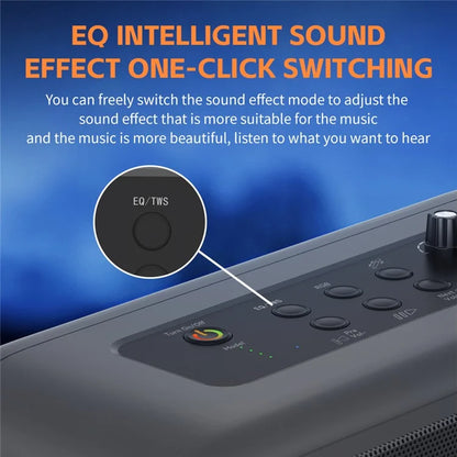 CYBORIS X14 200W High Power Outdoor Karaoke TWS Bluetooth Speaker with Microphone and Remote