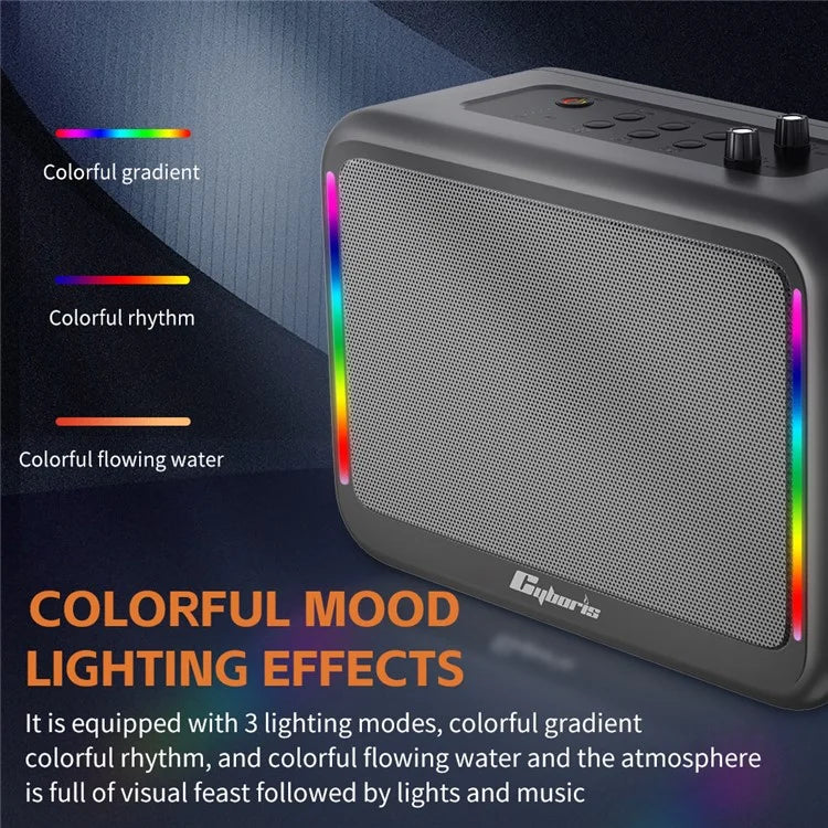 CYBORIS X14 200W High Power Outdoor Karaoke TWS Bluetooth Speaker with Microphone and Remote