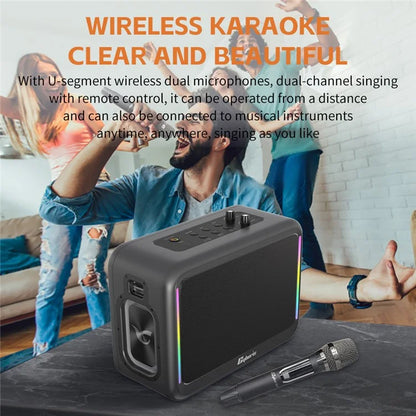 CYBORIS X14 200W High Power Outdoor Karaoke TWS Bluetooth Speaker with Microphone and Remote