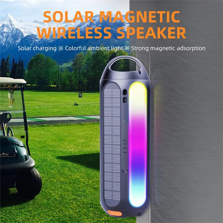 CYBORIS S8 30W Solar Magnetic Bluetooth Speaker with RGB Colorful Light Effects