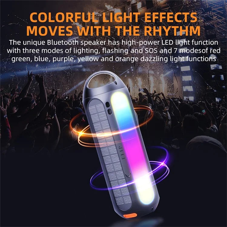 CYBORIS S8 30W Solar Magnetic Bluetooth Speaker with RGB Colorful Light Effects