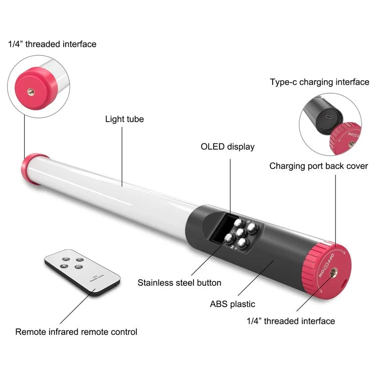 PULUZ PU3550 Waterproof Photographic Light RGB Diving Stick Light with Remote Controller