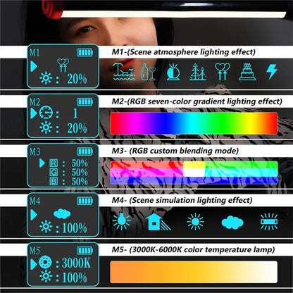 PULUZ PU3550 Waterproof Photographic Light RGB Diving Stick Light with Remote Controller