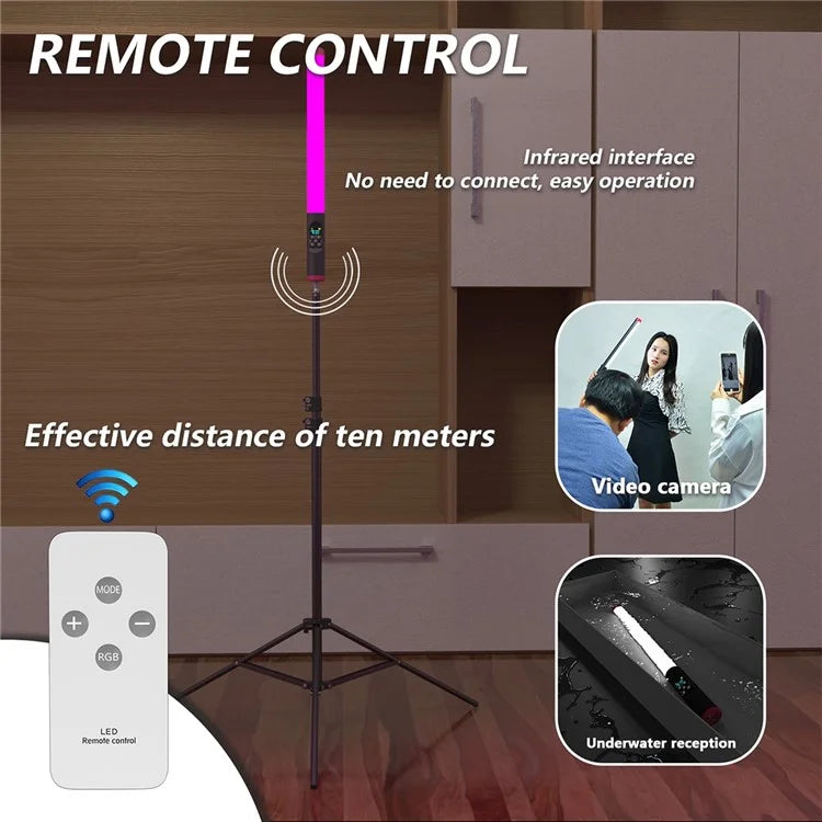 PULUZ PU3550 Waterproof Photographic Light RGB Diving Stick Light with Remote Controller
