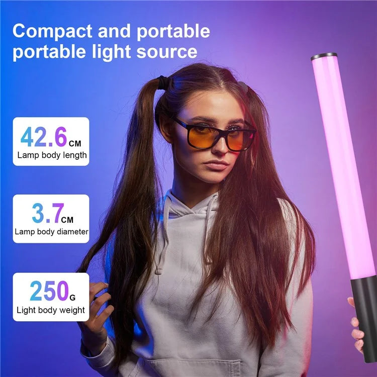 PULUZ PU635 Handheld RGB LED Light Stick 2500-9000K 13 Effects Full Color Photography Video Fill Light