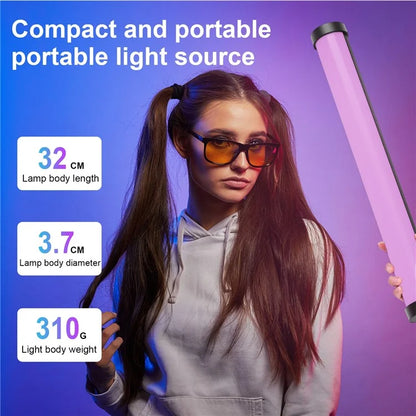 PULUZ PU4136 135-LED Full Color RGB Handheld Light Stick Photography Magnetic Fill Light
