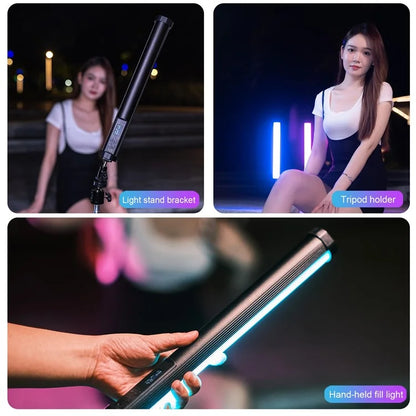PULUZ PU4136 135-LED Full Color RGB Handheld Light Stick Photography Magnetic Fill Light