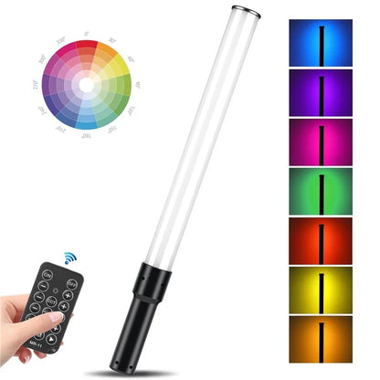 PULUZ PU4134 10W Handheld RGB Light Tube 2500K-9900K Dimmable 18 Lighting Effects Video Light Wand