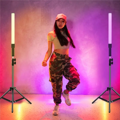 PULUZ PU4134 10W Handheld RGB Light Tube 2500K-9900K Dimmable 18 Lighting Effects Video Light Wand