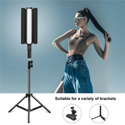 PULUZ PU4135 13W 190-LED Photo Handheld Light Stick Full Color RGB Fill Light with Barndoor