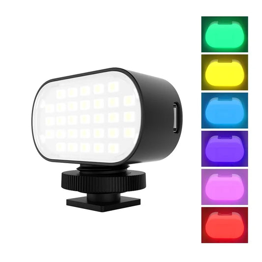 PULUZ PU565B Portable Photography Fill Light for Live Broadcast with 6 Color Filters