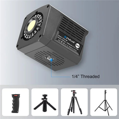 PULUZ PU4119B 60W COB Handheld Photography Vlog Light Video Recording Dual Color Temperature Fill Light