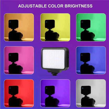 PULUZ PU634 RGB Photography Lamp Skin Beauty Live Streaming LED Fill Light for Camera Phone