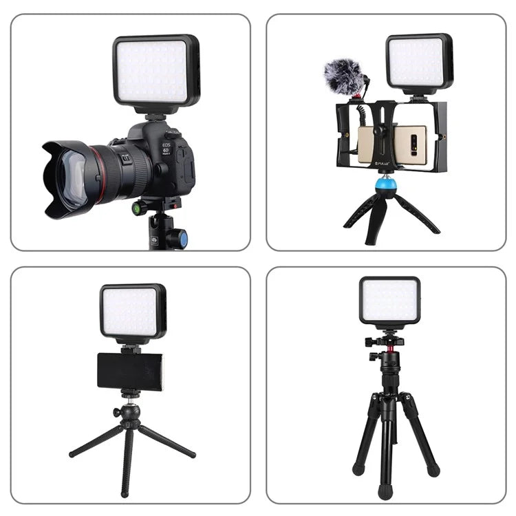 PULUZ PU634 RGB Photography Lamp Skin Beauty Live Streaming LED Fill Light for Camera Phone