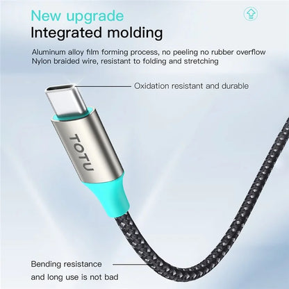 TOTU AD-7 13cm Type C Male To 3.5mm Female Headphone Jack Converter Audio Aux Cable