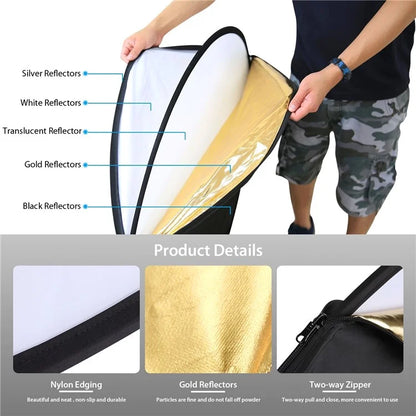 PULUZ PKT3112 Softlight Box Reflector Board Background Cloth Light Stand Photography Kit Set