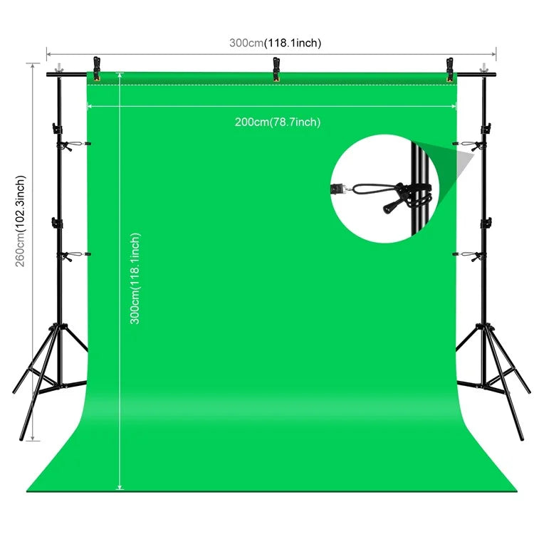 PULUZ PKT3112 Softlight Box Reflector Board Background Cloth Light Stand Photography Kit Set