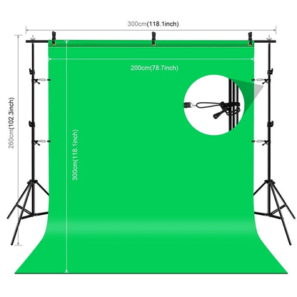 PULUZ PKT3112 Softlight Box Reflector Board Background Cloth Light Stand Photography Kit Set
