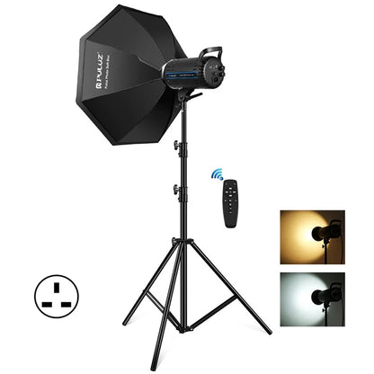 PULUZ PKT3108 Photography Kit Set 3200K-5600K 150W Video Light with Softbox Remote Control Light Holder