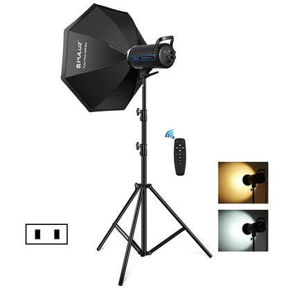 PULUZ PKT3108 Photography Kit Set 3200K-5600K 150W Video Light with Softbox Remote Control Light Holder