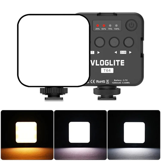 VLOGLITE T64 Portable Cell Phone Video Fill Light Photography Beauty Light Small LED Fill Light
