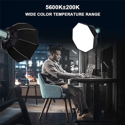 VLOGLITE P100 100W High Powerful Bright COB LED Light Professional Photography Video Fill Light for Live Streaming, Studio