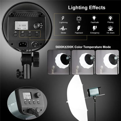VLOGLITE P100 100W High Powerful Bright COB LED Light Professional Photography Video Fill Light for Live Streaming, Studio