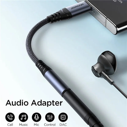 JOYROOM SY-C01 Type-C to 3.5mm Headphone Jack Adapter Audio Dongle Cable for Android Phone