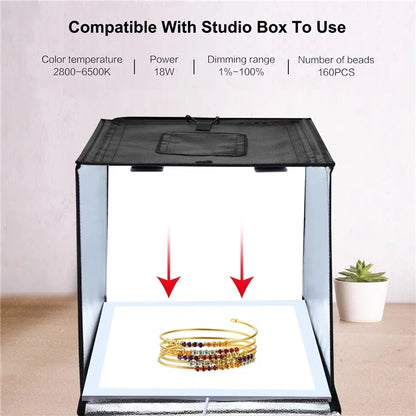 PULUZ PU5138 1200LM 38x38cm LED Photography Shadowless Bottom Light Dimmable Lamp Panel