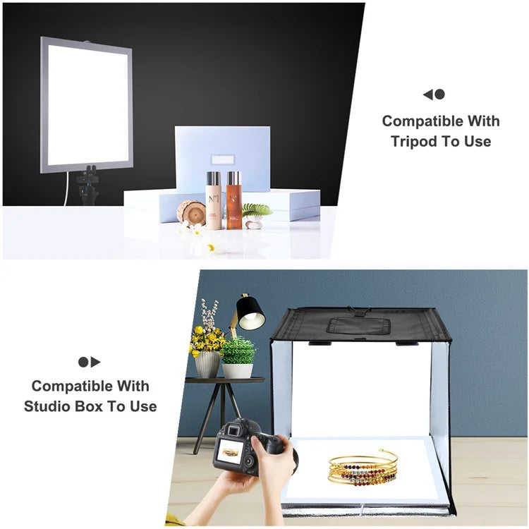 PULUZ PU5138 1200LM 38x38cm LED Photography Shadowless Bottom Light Dimmable Lamp Panel