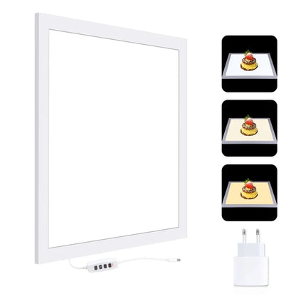 PULUZ PU5138 1200LM 38x38cm LED Photography Shadowless Bottom Light Dimmable Lamp Panel