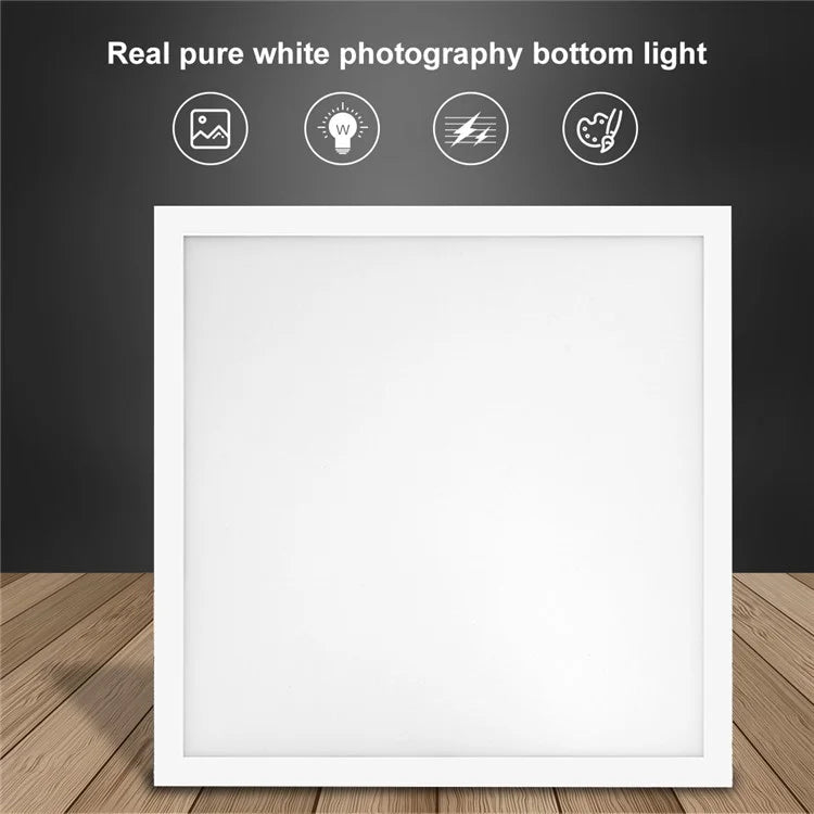 PULUZ PU5138 1200LM 38x38cm LED Photography Shadowless Bottom Light Dimmable Lamp Panel