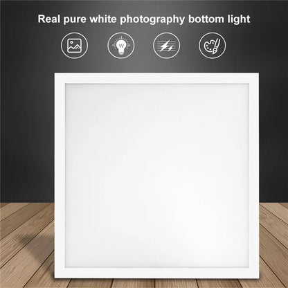 PULUZ PU5138 1200LM 38x38cm LED Photography Shadowless Bottom Light Dimmable Lamp Panel