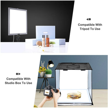 PULUZ PU5138 1200LM 38x38cm LED Photography Shadowless Bottom Light Dimmable Lamp Panel