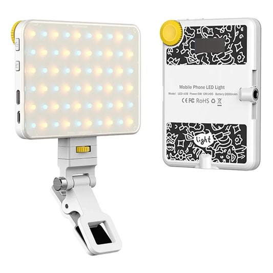 Display Screen Design Fill Light 60 LED Clip-On Cell Phone Video Conference Lamp for Laptop