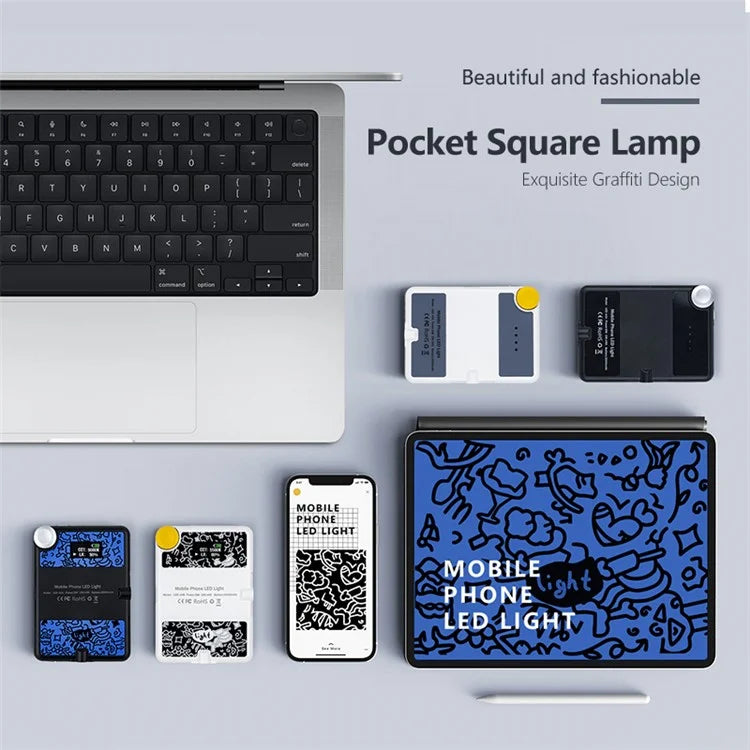 Display Screen Design Fill Light 60 LED Clip-On Cell Phone Video Conference Lamp for Laptop