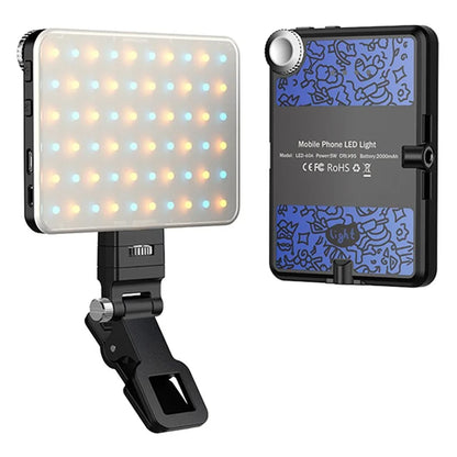 Indicator Light Design 60 LED Clip Fill Light Video Conference Lamp for Cell Phone, Laptop