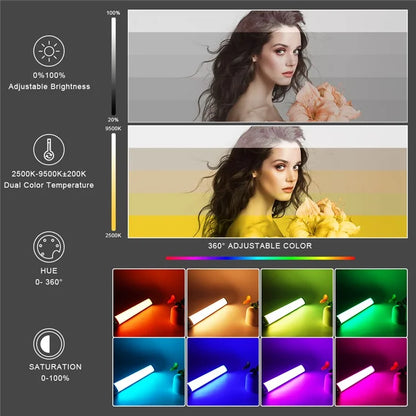 VLOGLITE W270RGB LED Studio Light for Live Streaming, E-Sports Handheld Fill Light