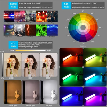 VLOGLITE W270RGB LED Studio Light for Live Streaming, E-Sports Handheld Fill Light